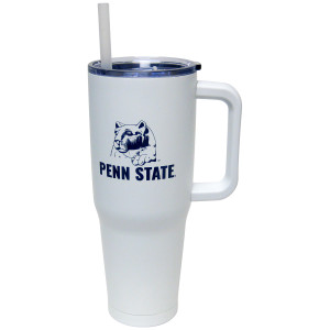 white travel mug 40 oz Nittany Lion Shrine over Penn State
